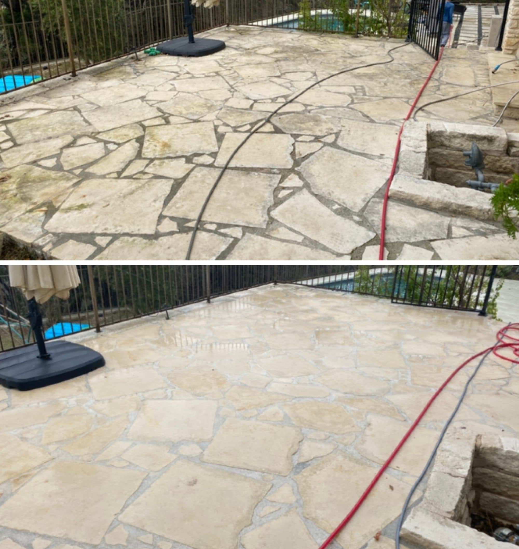 Concrete & Paver Sealing — before and after